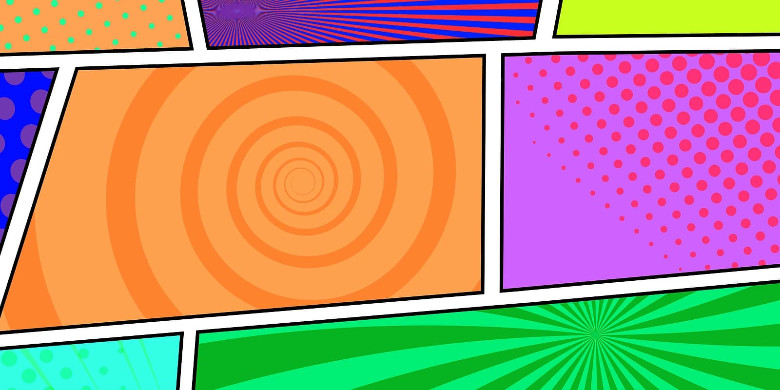 Comic Strip Pop Panels Cool Blast
