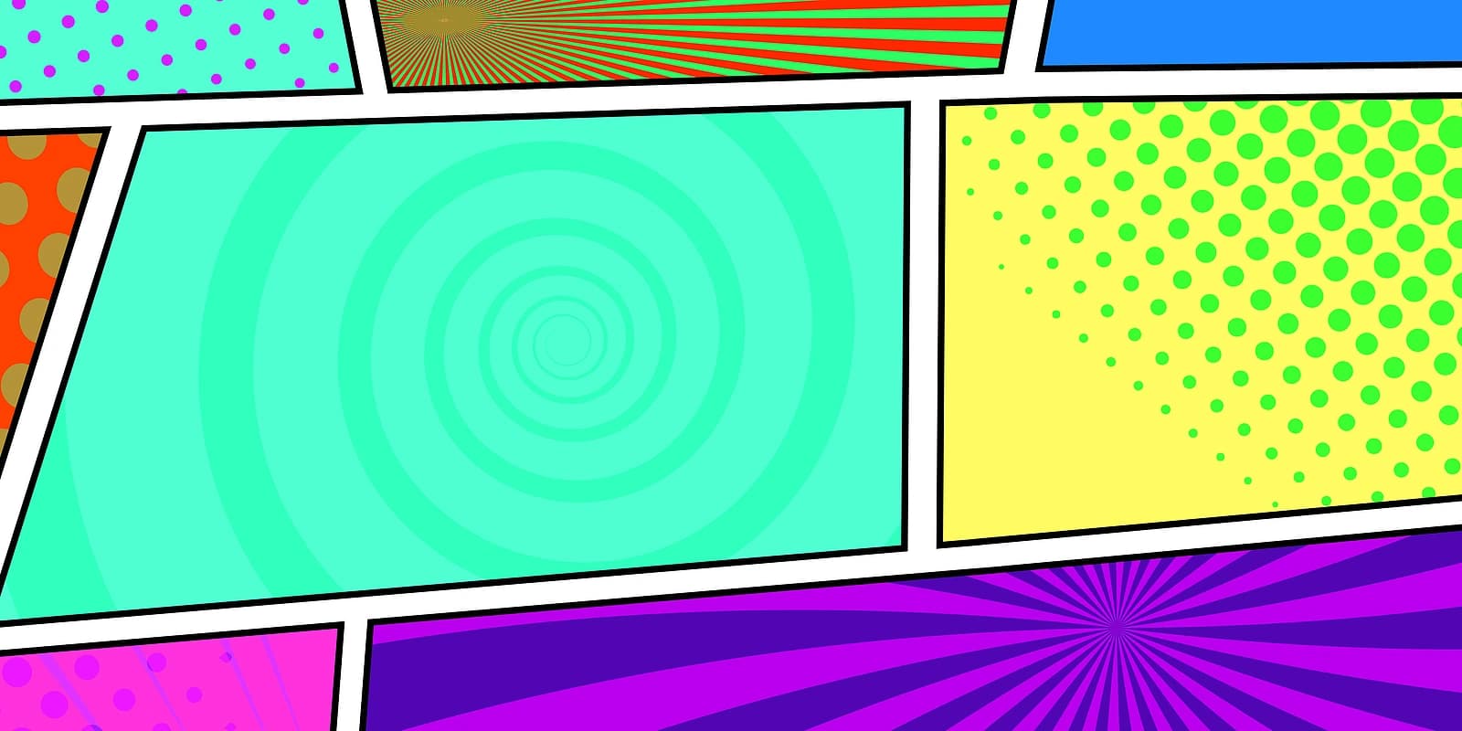 Comic Strip Pop Panels Electric