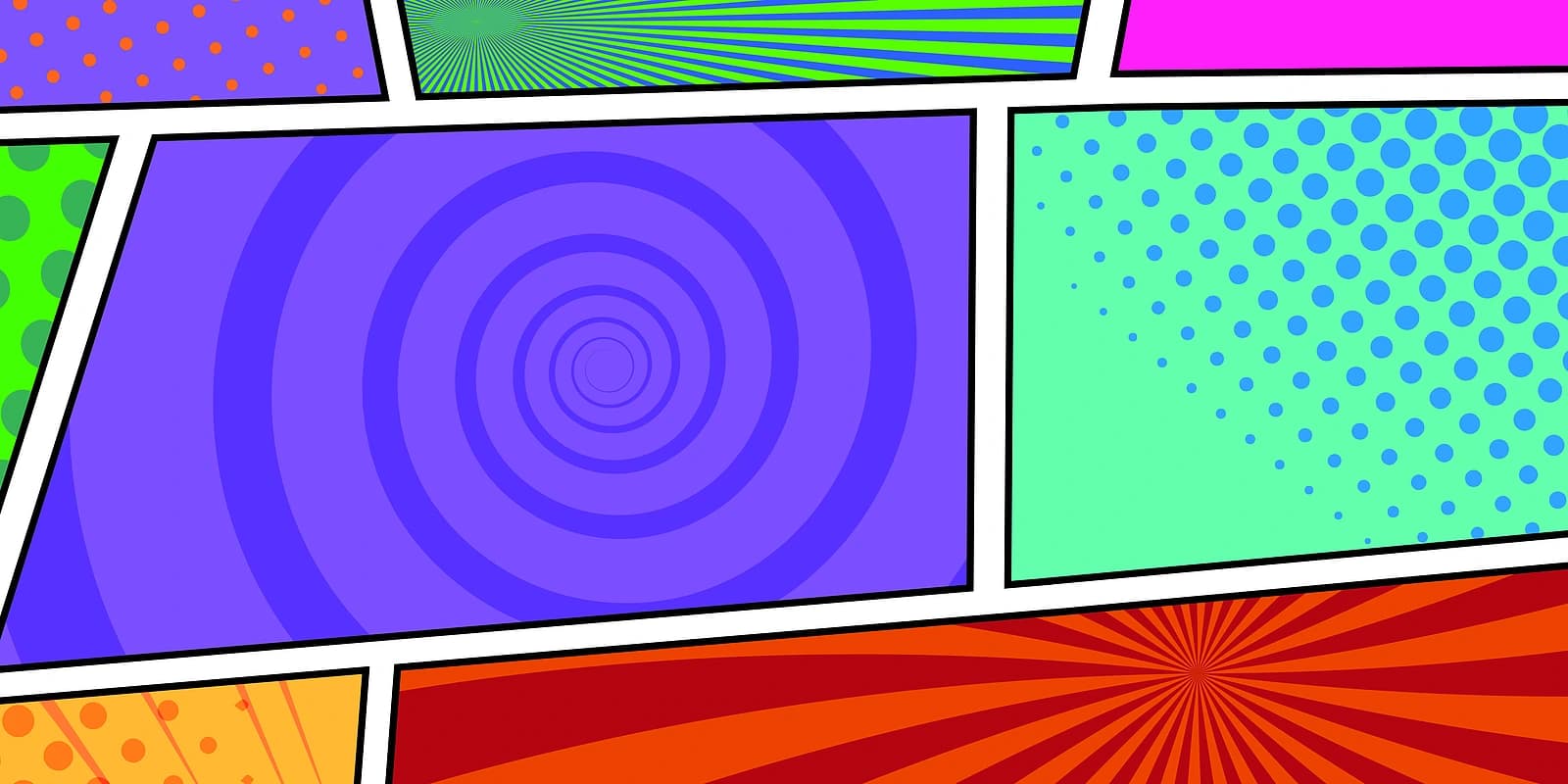 Comic Strip Pop Panels Vivid