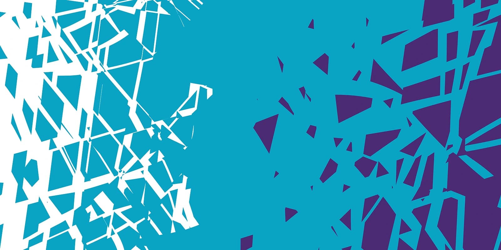 Cyan Violet Glass Burst