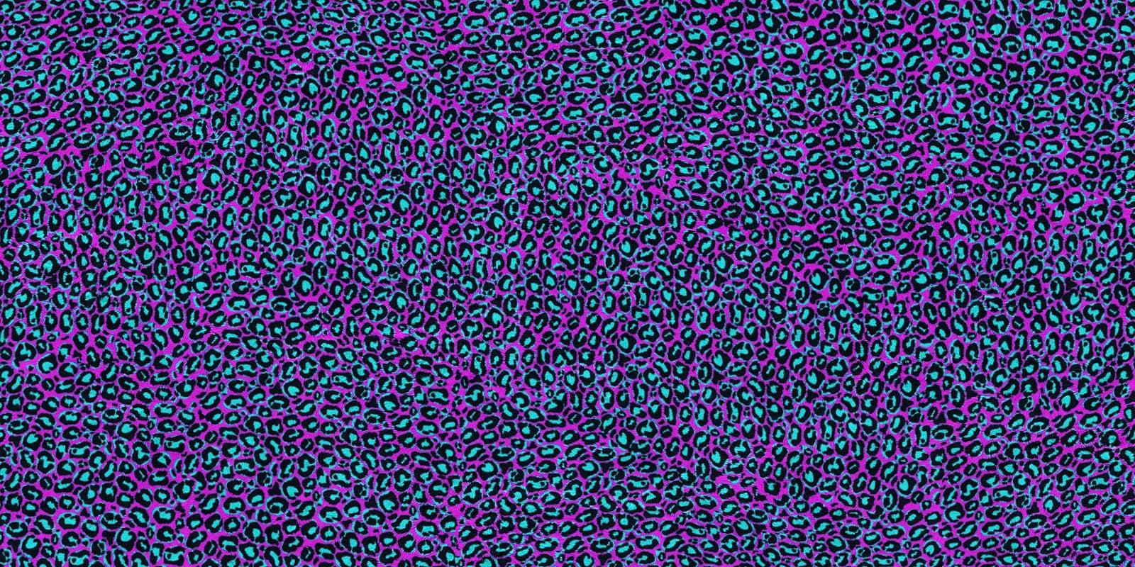 Neon Fur Leopard Teal Magenta