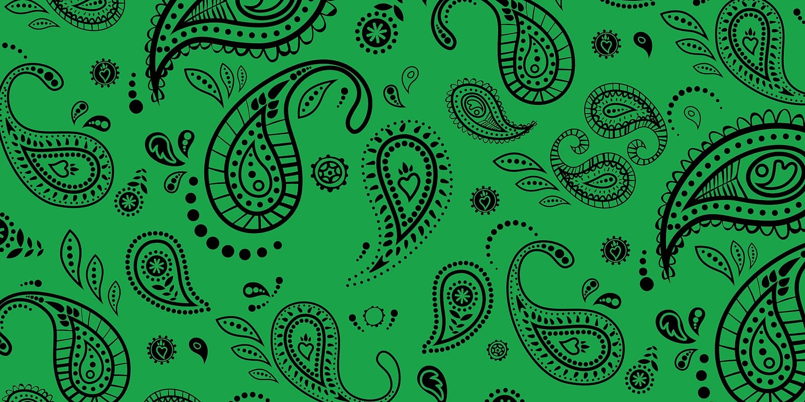 Outlaw Bandana Paisley Green