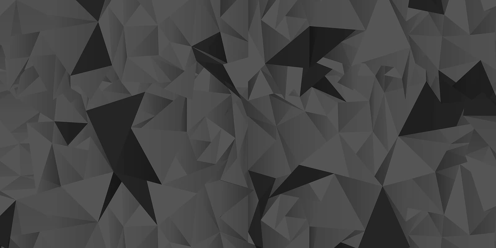 Slate Shards Low-Poly Grayscale