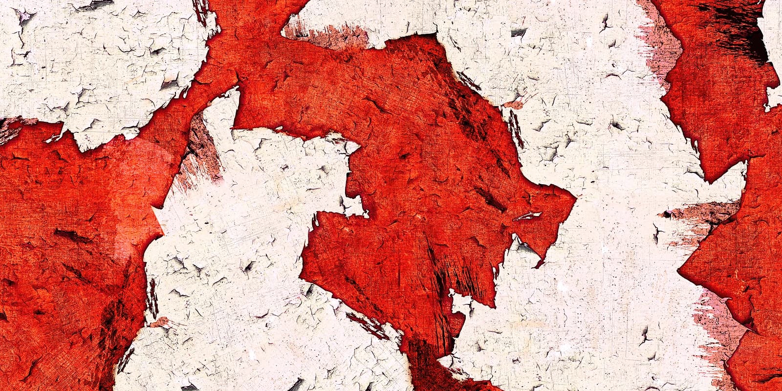 Torn Poster Crimson Red
