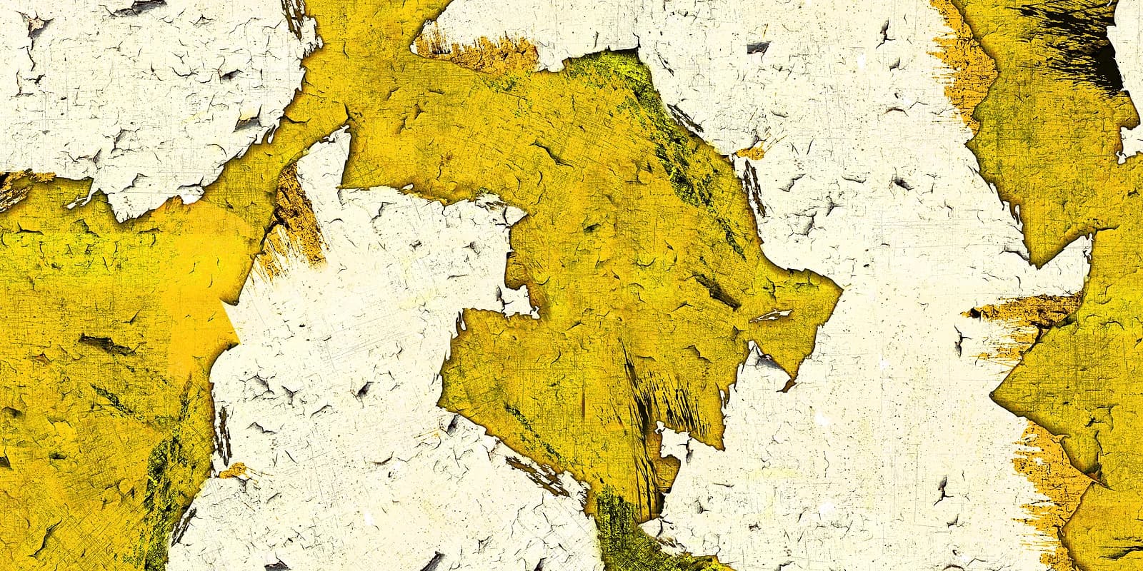 Torn Poster Ochre Yellow